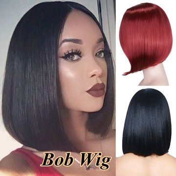 Buy China Wholesale Fashion Bob Wig Synthetic Hair Wig Short