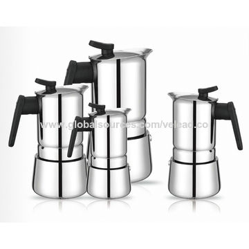 Buy Wholesale China Stainless Steel Espresso Coffee Maker Moka Pot Coffee  Pot Cappuccino Maker With Induction Bottom & Coffee Maker at USD 2