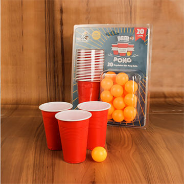 16 Oz Plastic Double Color Party Red Beer Pong Solo Cup - China