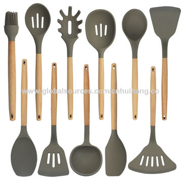 Silicone 7PCS Kitchen Utensils for Cooking Non-Stick Spatulas with Wooden  Handle - China Kitchen Utensils and Spatula price