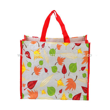 Recycled Woven Tote Bags  Custom Reusable Grocery Bags