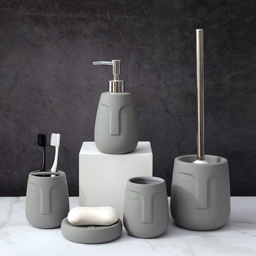 Buy Wholesale China Rubber Paint Ceramic Bathroom Accessory Set W