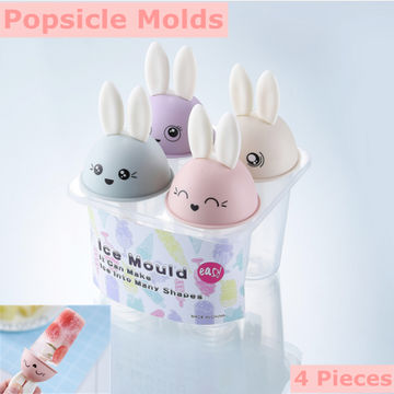 Home Popsicle Mold Set 4 Pieces Homemade Silicone Popsicle Maker Easy  Release Ice Cream Molds Reusable