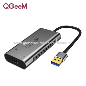 Ubuntu QGeeM USB 3.0 to HDMI DVI Adapter 2048x1440 60Hz HD Video Graphics Convertor Cable for Multiple Monitors Compatible with Laptop HDTV TV PC with Windows XP/7/8/10/Vista MAC OS & Chrom Android