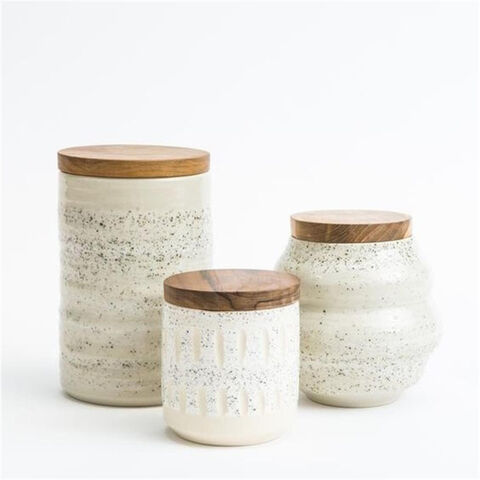 Stoneware Storage Jar With Lid/ceramic Jars With Lid/tea Container