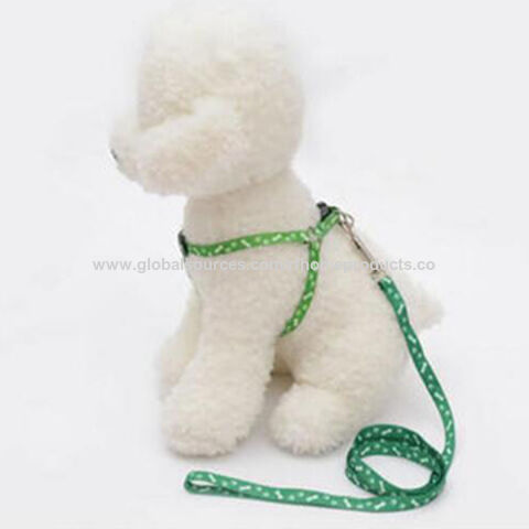 Juego de collar, arnés y correa de nailon para perros, diseños personalizados disponibles.