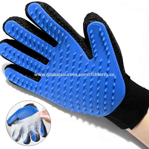 Pet Grooming Glove, Gentle Deshedding Brush For Dog And Cat, Efficient Pet  Hair Remover Mitt, 1 Pair Left & Right Gentle De-shedding Glove Brush(blue)