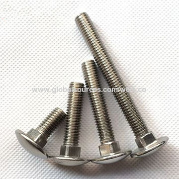 Tornillo y tuerca, Perno de cuello cuadrado con cabeza semiredonda M6-M20, Acero inoxidable 304, Galvanizado, Niquelado. for sale at factory direct price