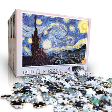 Pieces Fit Together Perfectly 27.6 x 20inch U/A Thicker Jigsaw Puzzles for Adults Kids 1000 Piece Starry Night by Van Gogh Puzzle Starry Sky Great for Family Time