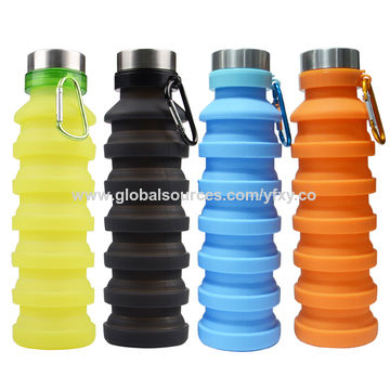 Buy Wholesale China Custom Logo Collapsible Silicone Water Bottle ...