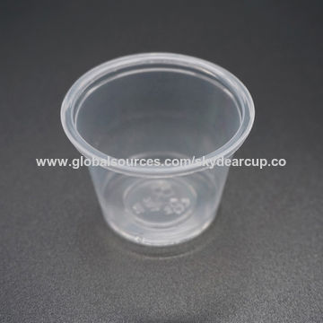 1oz 1.5oz 2oz 3oz 4oz Chilli Sauce Cups Disposable Plastic Round Small PP  material Dipping Sauce containers