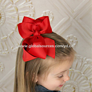 Buy Wholesale Hong Kong SAR Hair Bow Girls Grosgrain Hair Bow Clip Toddler  Big Girl Large Bows & Children's Hair Clips at USD  | Global Sources