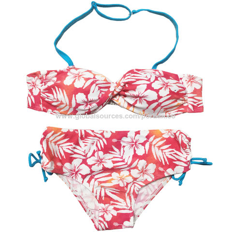Buy Wholesale China Bandeau Bikini Set For Girls. Print Swimwear With ...