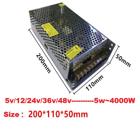 Fuente de alimentación conmutada LED 5V 12V 24V 36V 48V 1A 2A 3A 5A 10A 15A 20A 30A 40A 50A para tiras de luces LED - Uso industrial y comercial for sale at factory direct price