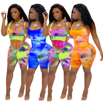Summer Casual Vest Capri Tie Dye 