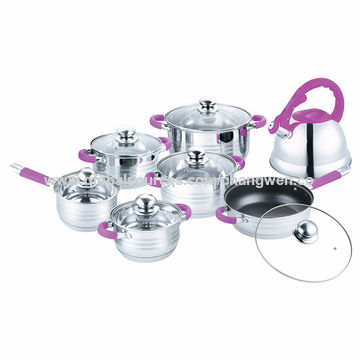 Buy Wholesale China Colorful 14pcs Stainless Steel Cooking Pot And