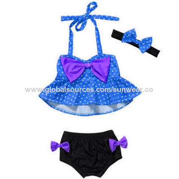 TWIFER Maillot De Bain Filles 3 Maillot De Bain Pour Enfants Melon D