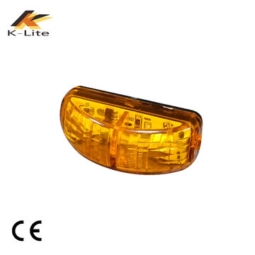 2 X Neon Orange Clutter 12/24v LED Side Lights for Truck Car Trailer