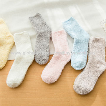 Buy Wholesale China Women Warm Super Soft Plush Slipper Sock Winter Fluffy  Microfiber Crew Socks Casual Home Sleeping & Fuzzy Socks at USD 0.38 |  Global Sources