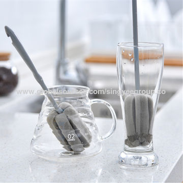 2 Pc Dish Glass Bottle Mug Sponge Brush Scourer Cup Scrubber Household Tool