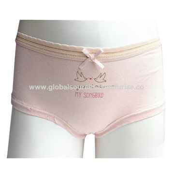 Buy China Wholesale High Quality Combed Cotton Girl Kids Underwear Lurex  Trimmed Elastic Kids Panties Girl Boxer Short & Kids Panties $0.65