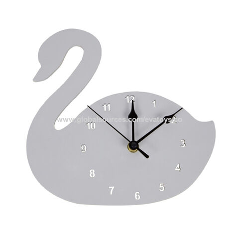 2020 Neues Design Schwanenförmige Holzwanduhr zur Dekoration W14K060A