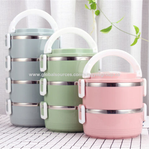 Stainless Steel Insulated Lunch Box student Multi-layer Food Container Bento Box 