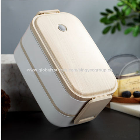 Stainless steel double layer lunch box with handle, portable single layer  student office worker lunch box bento box lunch box