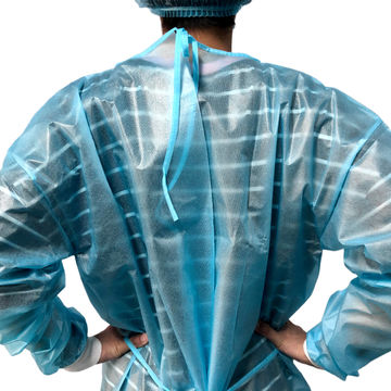 ثوب عزل من المستوى 3 معتمد من fda ، ثوب عزل pp pe مع كفة متماسكة for sale at factory direct price