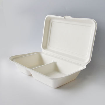 Eco biodegradable disposable sugarcane box bagasse take away food ...