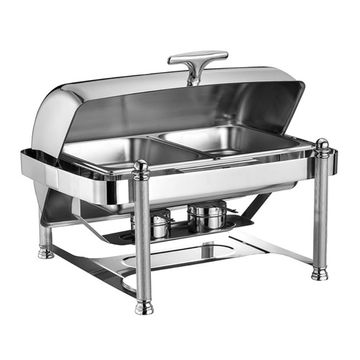 1 9 L Rectangular Buffet Stove Stainless Steel Single Pot Style for Party Wedding Dinner 