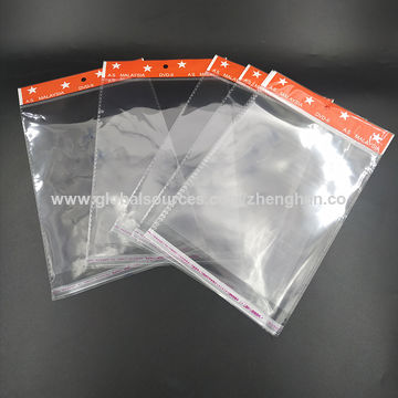 Chinacustom Printed Plastic Opp Bag Transparent Plastic Bag With Head And Self Adhesive On Global Sources