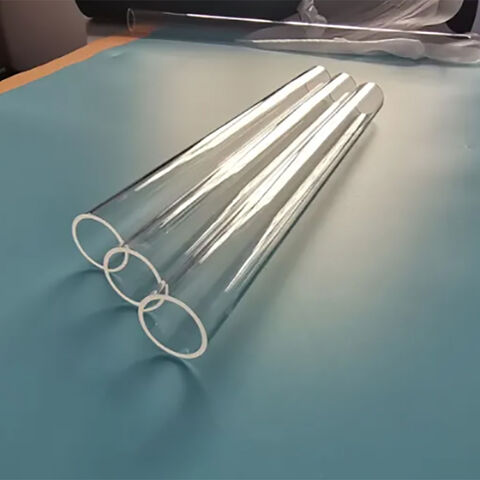 Tubo de Cuarzo Transparente de Alta Pureza para Alta Temperatura de Sílice Fundida for sale at factory direct price