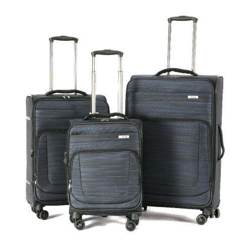 Weiches Gepäckset, 3-teilig, graue Farbe, Reisekoffer - Flexibles Reisegepäck im Großhandel for sale at factory direct price