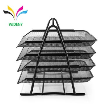 Mesh Office Organizer for Desk Desk Organizer with 4 Tiers and