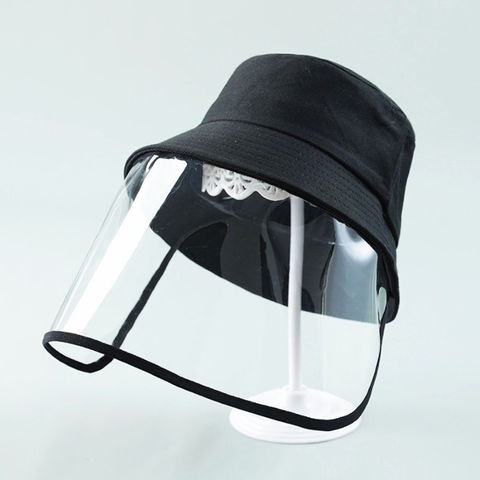 hat with plastic shield