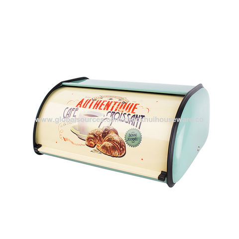 Bread Box, Kitchen Stainless Metal Extra Large Container for