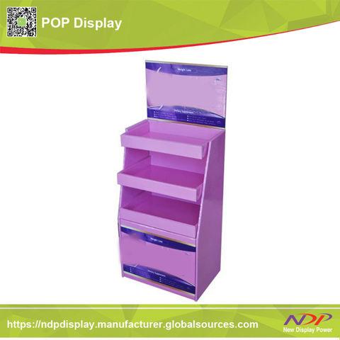 4 Tiers Cardboard Floor Display Rack,Food Cardboard Display ,Corrugated ...