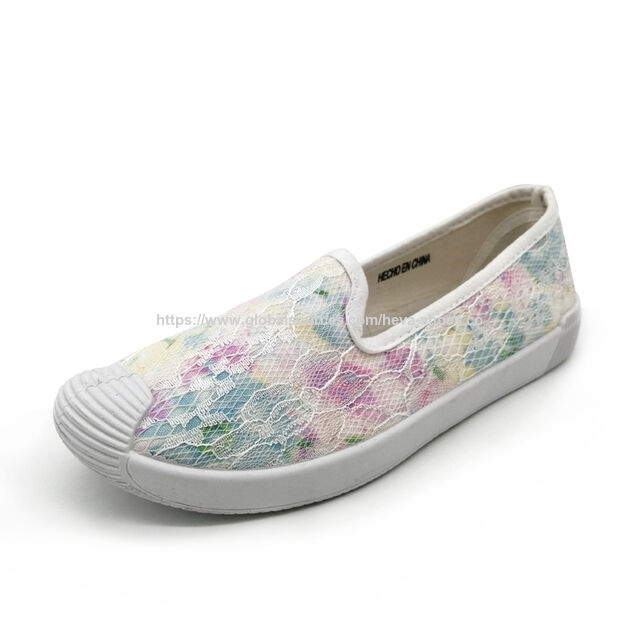 Modische Damen-Freizeitschuhe aus Canvas mit Spitzenobermaterial und Stern-Design