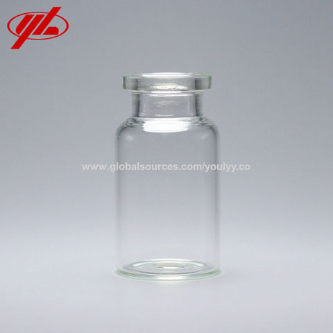 10ml Glass Vials with Screw Caps and Plastic Stoppers, Small Clear