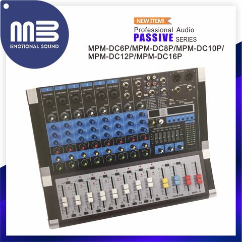 6-Channel Audio Mixer DJ Controller 7 Band EQ, 16 DSP Effects & USB