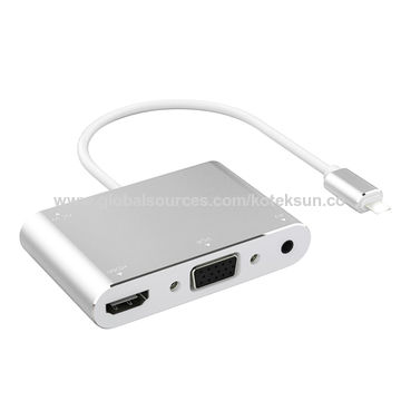 2 en 1 1080P USB femelle vers HDMI mâle HDTV câble adaptateur pour iPhone  Android