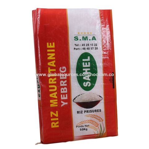 Sacos de embalagem de arroz de tecido PP impermeáveis de 3 camadas recicláveis populares for sale at factory direct price