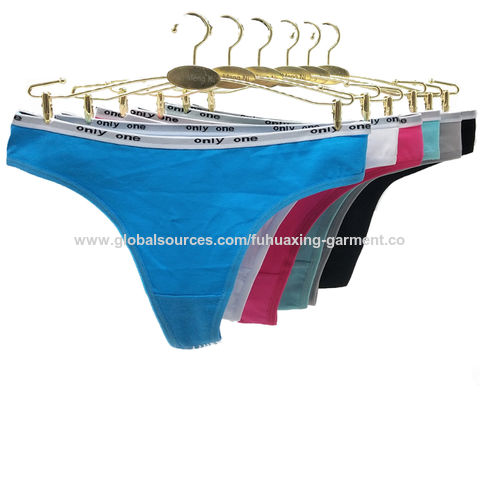 Cheap Women Thongs Sexy Cotton Striped G-String Panties Women's Underwear Underpants  Female Underwear Thong Solid Color Girl Thong