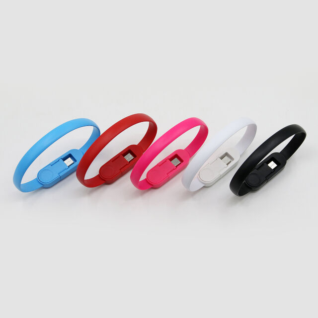 Câble de données de chargement Micro USB plat type bracelet pour cadeau promotionnel for sale at factory direct price