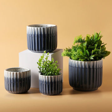 Buy Wholesale China Vertical Stripes Reactive Glazed Ceramic 
