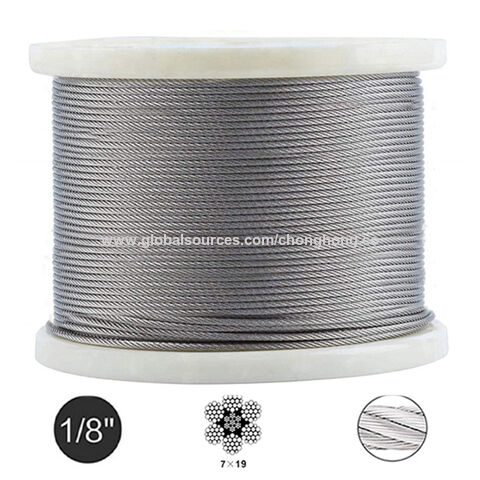 7x7 Cable Railing T316 Stainless Steel Wire Rope Cable Strand 3/32" 500ft 