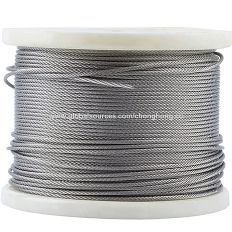 1x19 5/32" Cable Railing Type 316 Stainless Steel Wire Rope Cable 250 ft Reel 