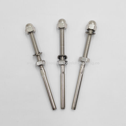 T316 Stainless Steel Hand Swage Tensioner for 3/16'' Cable Railing Systems 