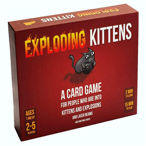 Exploding Kittens UK Edition - Proper Cheeky Fun for British Family Game Nights - Hilarious Card Games for Ages 7 and Up - 56 Cards